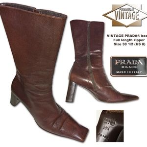 RETRO CLASSIC VINTAGE PRADA BOOTS MADE IN ITALY!